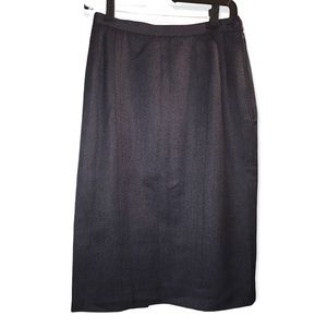VINTAGE Emmanuelle Khanh Navy Wool Skirt